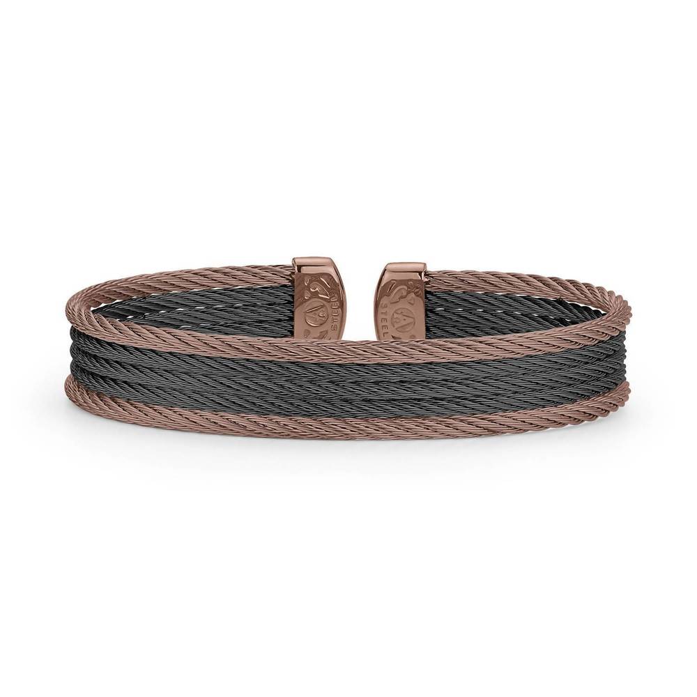 NEW ALOR colorblock mini cuff in black & chocolate